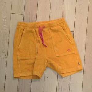 Kids Orange Terry Shorts - 12 Years